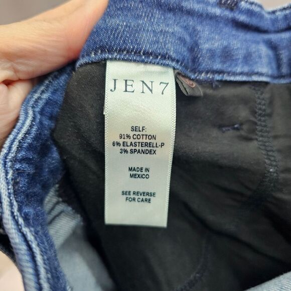 JEN7 by 7 For All Mankind Crop Kick Flare Jeans Size 16 - Picture 8 of 11